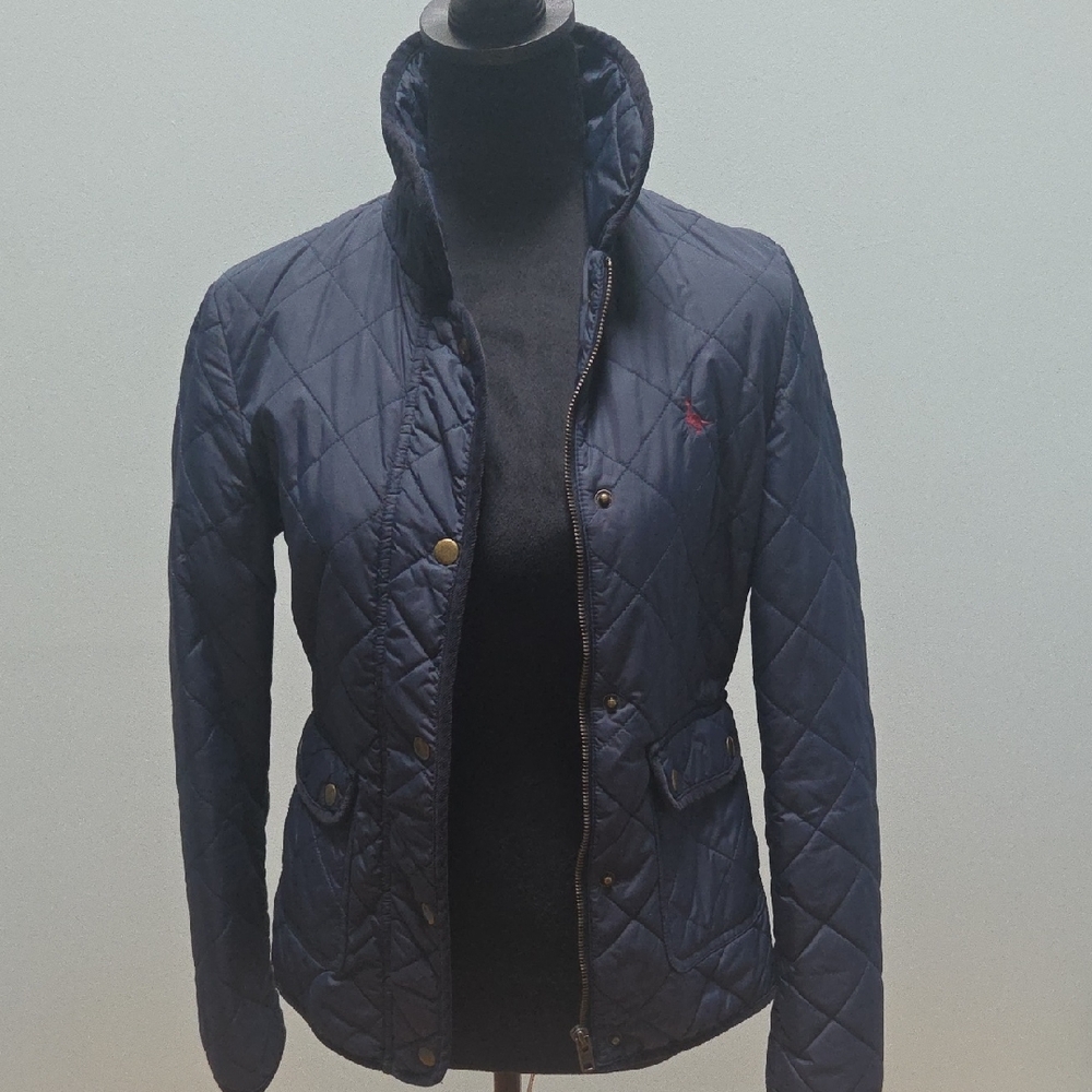 Jack Wills Dark Blue Quilted Puffer Jacket